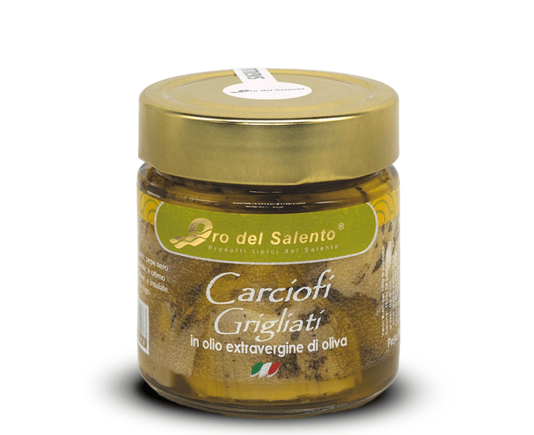 Carciofi grigliati sottolio varieta Violetto