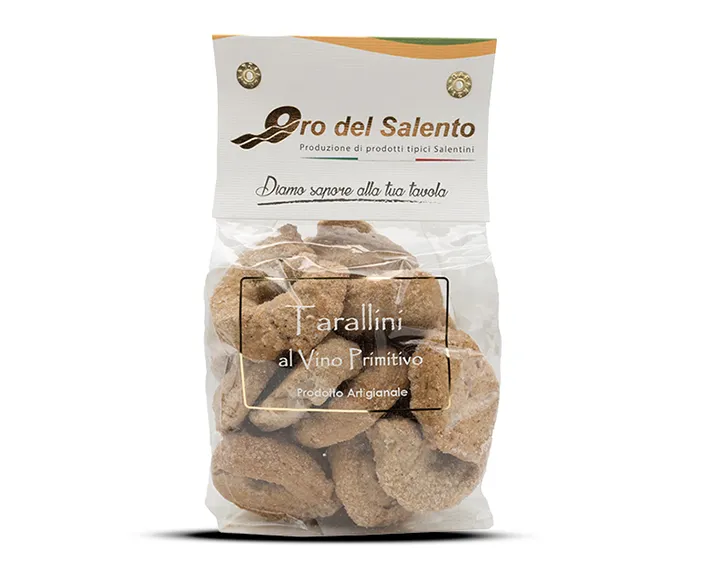 taralli dolci mit Primitivo-Wein typische Produkte aus Apulien tarallini dolci mit Primitivo-Wein
