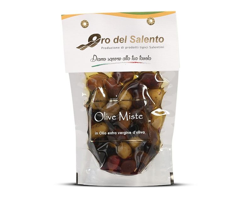 Olive miste in olio extravergine di oliva Olive miste in olio extravergine di oliva