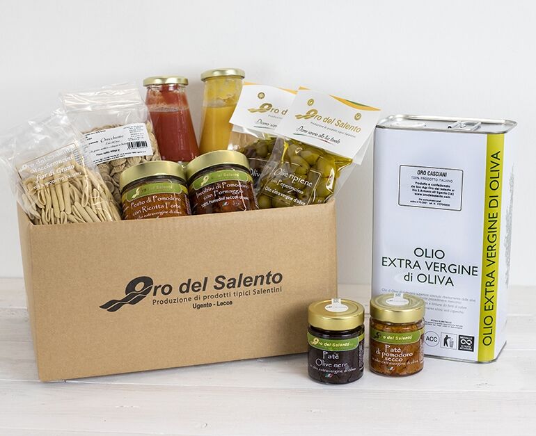 Gallipoli Lebensmittelbox typische Produkte