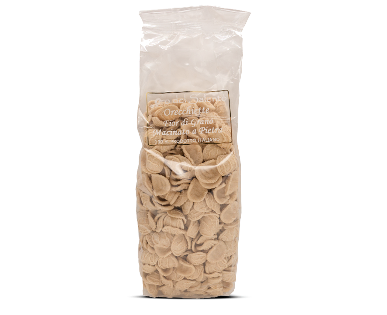 <p>Orecchiette made from stone-ground durum wheat flour from Puglia.</p> Orecchiette made from stone-ground flour from Puglia