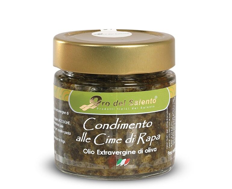 Condimento alle cime di rapa in olio extravergine di oliva