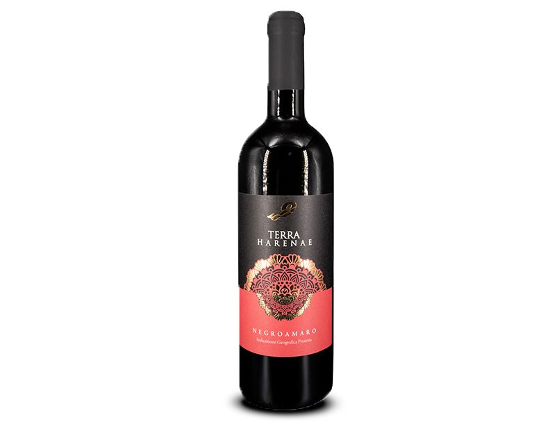 Red wine Salento Negroamaro IGT bottle Red wine Salento Negroamaro IGT bottle