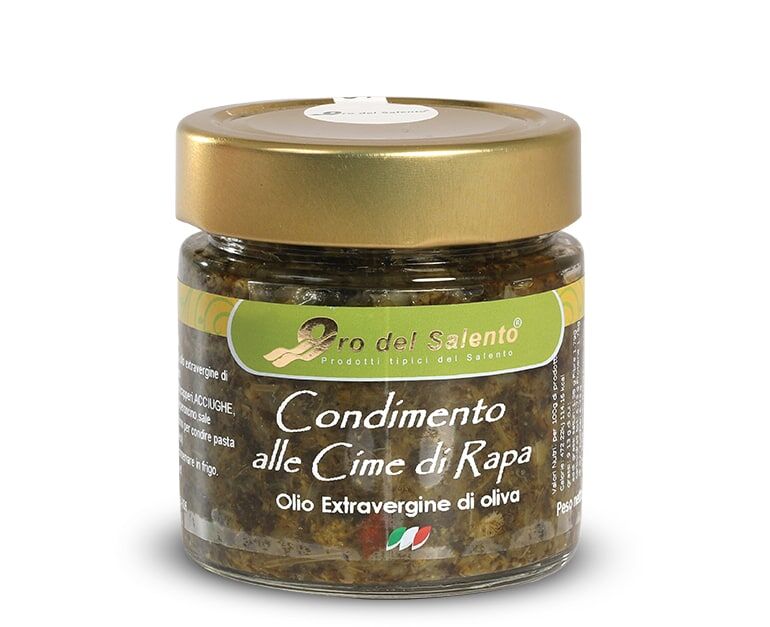 Condimento alle cime di rapa in olio extravergine di oliva Condimento alle cime di rapa in olio extravergine di oliva